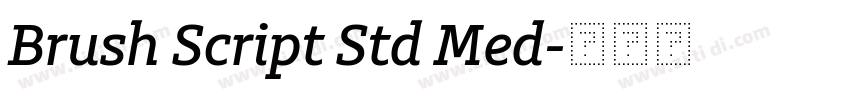 Brush Script Std Med字体转换
